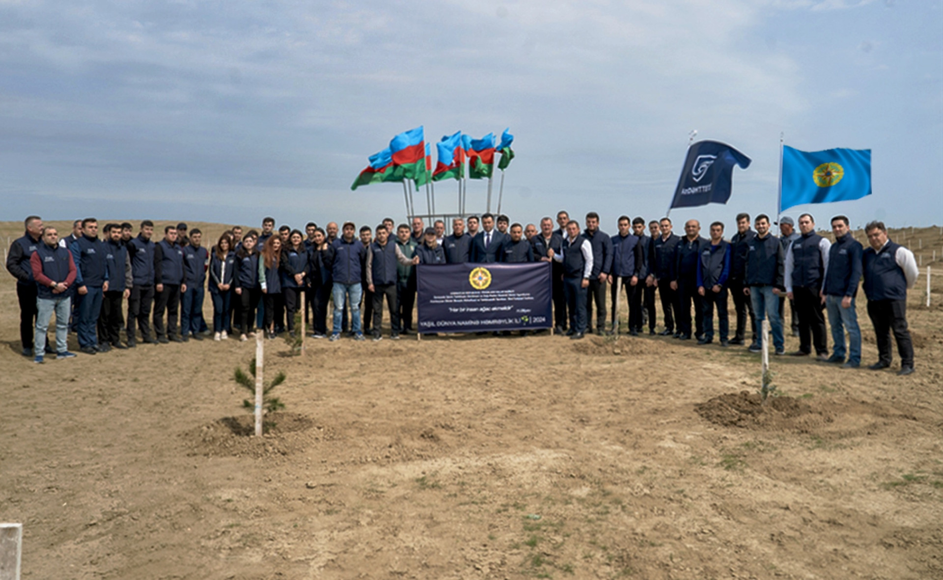 MINISTRY OF EMERGENCY SITUATIONS OF THE REPUBLIC OF AZERBAIJAN  State Agency for Safe Working in Industry and Mountain-Mine Control Azerbaijan State Scientific-Research Institute of Labour Protection and Safety Engineering. Tree planting action